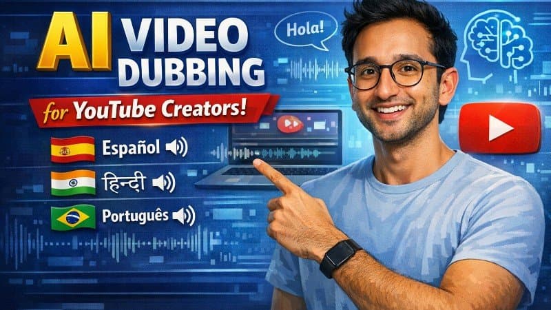 AI Video Dubbing for YouTube Creators: Growth Strategy (Ali Abdal on right and different languages on left)